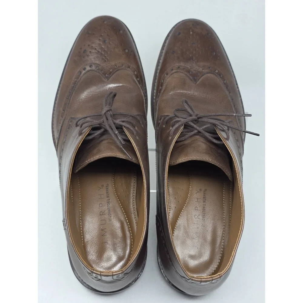 Johnston & Murphy Men's Brown Leather Wingtip Chukka Ankle Boots Size 10.5 M